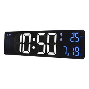 新款简约数字充电电子钟夜光卧室客厅电视柜静音闹钟台式时钟挂墙