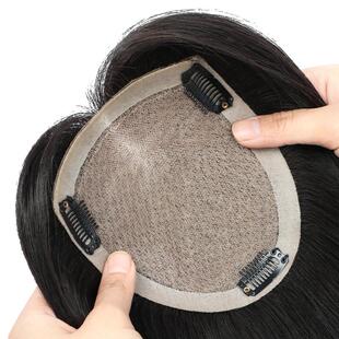 天空树双递针假发女片全真人发丝头顶无痕遮白发自然可扎发补发片