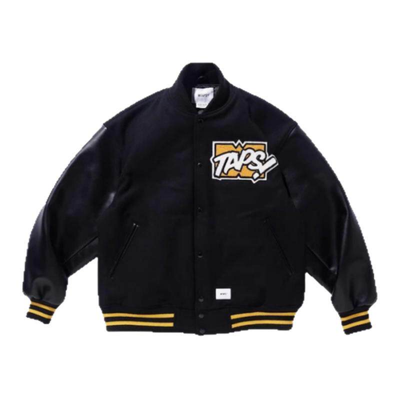 【现货】SOLAR BEAMS BASEBALL JACKET 西山彻皮衣夹克棒球服外套