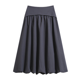 冬天好看设计感蓬蓬裙半身裙女秋冬2025新款小个子花苞裙冬裙半裙