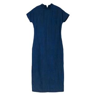 布小匠原创女装夏季新款桑蚕丝龟纹香云纱连衣裙中式改良真丝旗袍