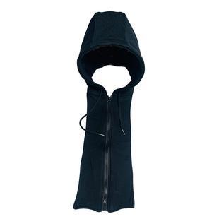 冬季带拉链棉质帽子可拆卸男女通用时尚叠穿减龄氛围感外套通用