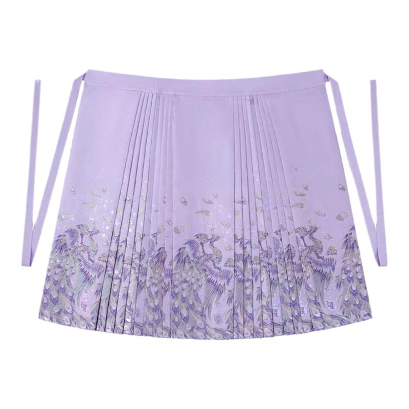 汉洋折衷汉服春夏日常紫色套装