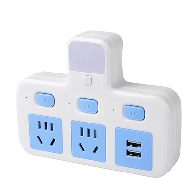 纯铜插座转换器带灯带USB