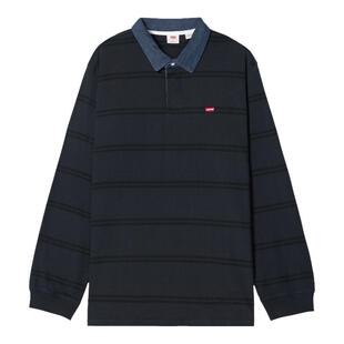 Levi's李维斯26年秋季新款男士美式复古休闲牛仔拼接POLO领T恤