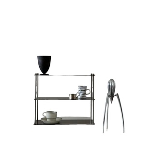 极简ins风不锈钢多层置物架中古杯架桌面整理架化妆品香薰收纳架