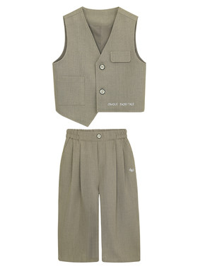 男童英伦西装马甲礼服套装春夏