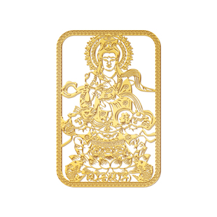 观音送子贴隐形金属贴麟儿金童玉女卧室求子饰品吉祥物好孕年画图