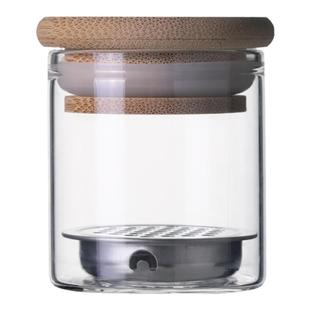 新品美甲亮片洗笔杯带盖不锈钢网隔分层水晶杯笔刷清洗润笔工具盒