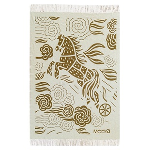 目野「瑞驰」法式羊毛毯高级马年沙发毯盖毯冬季加厚搭毯礼盒包装