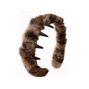 秋冬高级感豹纹发箍女带齿洗脸发箍高颅顶防滑碎发整理发箍头饰