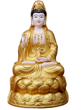陶瓷观世音菩萨佛像摆件家用供奉