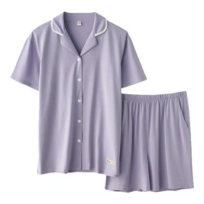 兰精莫代尔棉纯色夏季短袖家居服