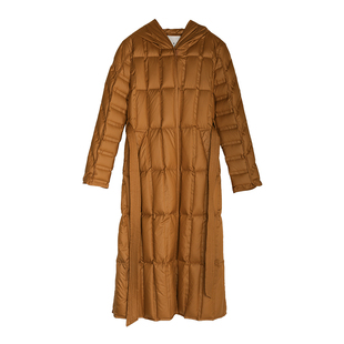 因为极简文艺风莫兰迪色系能量格保暖风衣羽绒服25秋冬新品