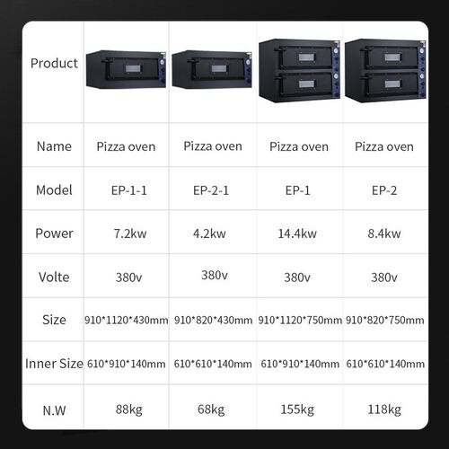 Commercialpizzaoven烘焙披萨烤箱单双层面包店商用设备电加热