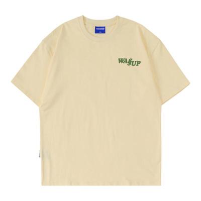 wassup字母t恤短袖男潮牌