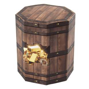 创意木纹金币宝藏礼品盒纸盒diy小礼物糖果包装收纳盒创意礼物盒