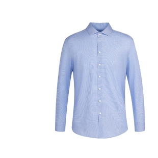 Degre Zero衬衫男士长袖高弹免烫抗皱匹马棉舒适质感高级格纹衬衣