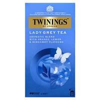 英國(guó)TWININGS川寧紅茶仕女伯爵紅茶lady grey袋泡茶25片茶包