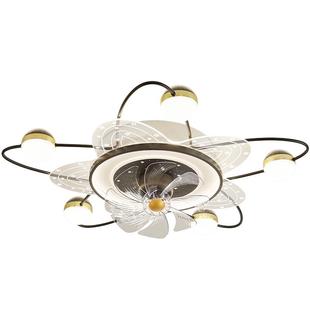 风扇灯客厅2025新款360°摇头星空智能灯扇轻奢大气全屋灯具套餐