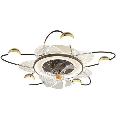 客厅卧室简约现代吸顶风扇灯