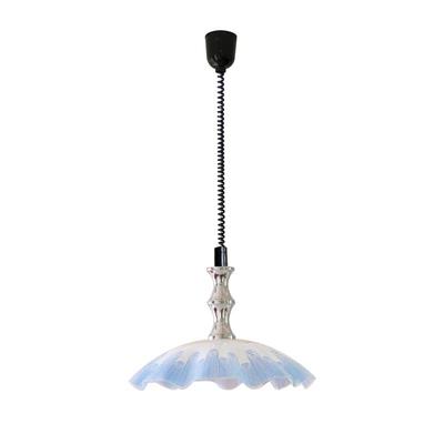 立意花纹玻璃复古升降餐厅吊灯