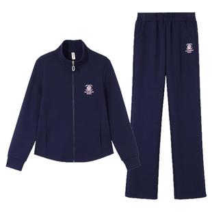 休闲运动套装女大码胖mm遮肚显瘦一整套韩系春秋天开衫健身跑步服