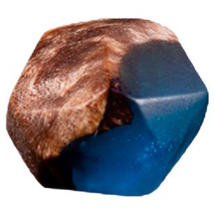 言午原创 手工制作檀木随形宝石切面耳钉不规则木质黑色简约百搭