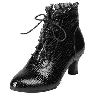 拉丁舞鞋女2021年新款跳舞靴成年女士真皮交谊摩登广场舞蹈鞋冬季