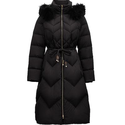 VeroModa貉子毛领羽绒服