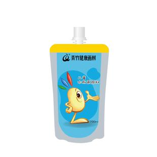 青竹儿童袋装水粉颜料套装小学生幼儿园专用儿童颜料画画儿童涂色颜料12色24色黑板报无毒可水洗手指画颜料