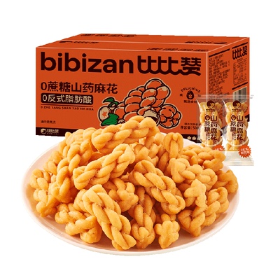 比比赞铁棍山药小麻花零食