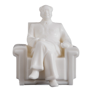 德化陶瓷毛泽东像白瓷毛主席半身像办公室摆件家居室内仿古礼品盒