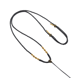 手工编织八宝罗盘吊坠挂绳平安扣佛头黄金锁黑色编绳项链绳子挂坠