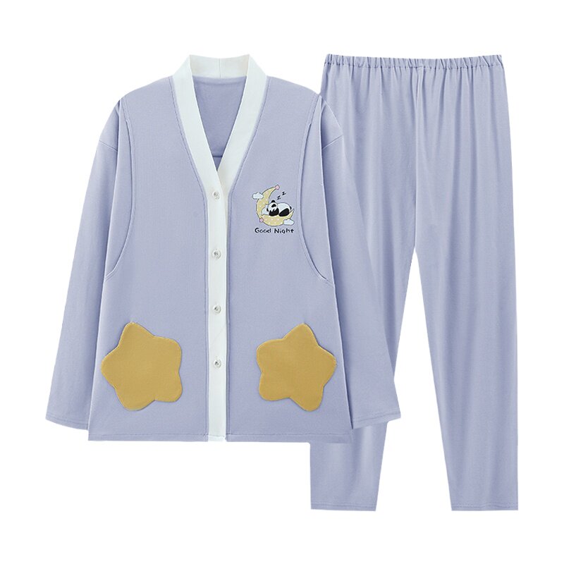 月子服夏天纯棉产后夏季薄款可外穿产妇哺乳孕妇睡衣孕晚期家居服