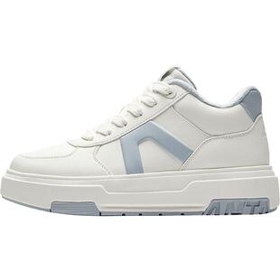 安踏A道丨加绒保暖高帮板鞋女冬季新款加厚皮面运动鞋122548976