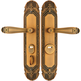 格林美域 欧式大门锁黄铜防盗门锁金属门锁 子母门入户实木门锁