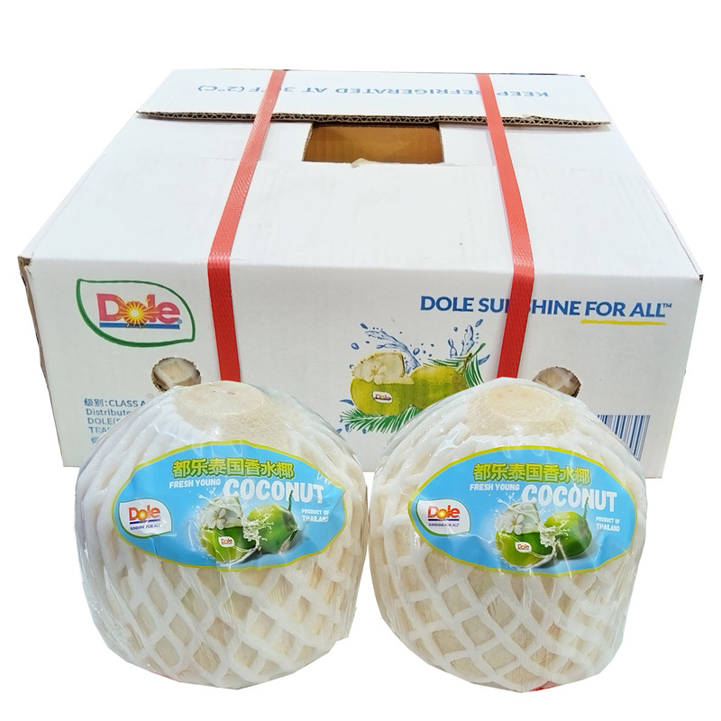 Dole都乐泰国椰青新鲜椰子2/9个900g+大果香椰椰子水孕妇专用