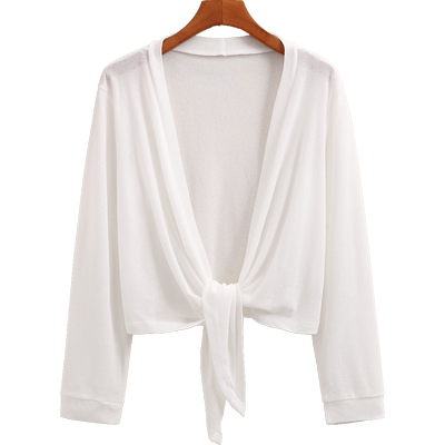 配吊带裙子打结女薄款小外披大码