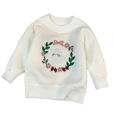 女童毛衣一体加绒针织打底衫