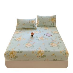 纯棉床笠罩单件100全棉加厚1米5新款四季通用防滑床单床垫保护套