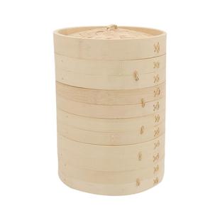 家用竹蒸笼16cm包子笼屉蒸格商用20cm海鲜蒸器小笼包竹笼餐厅叉烧