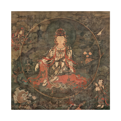 观音菩萨画像大图高清扫描美术品