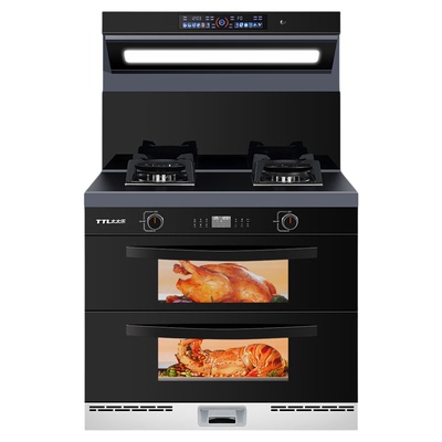 集成灶蒸烤一体猛火灶大吸力定时