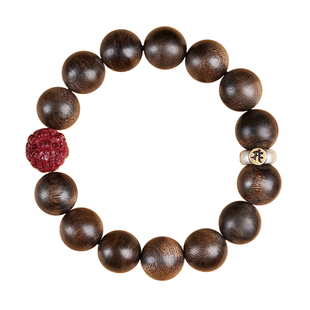 遇见普陀山正品沉香手串朱砂貔貅手链男款佛珠盘玩转运珠送人礼物