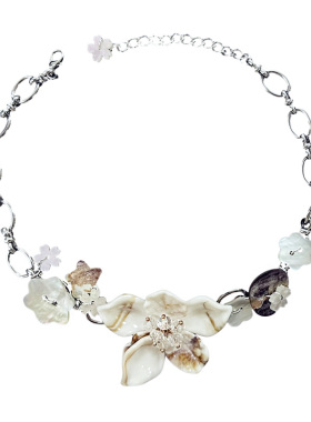 易碎商店原创天然贝母项链