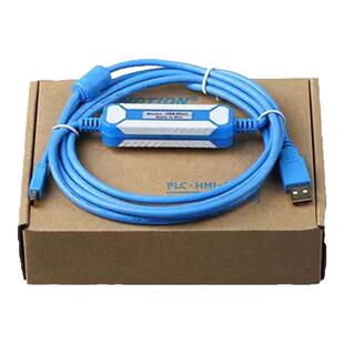 艾莫迅适用汇川H1U三菱Q/FX松下PLC触摸屏数据通讯下载线USB-MINI