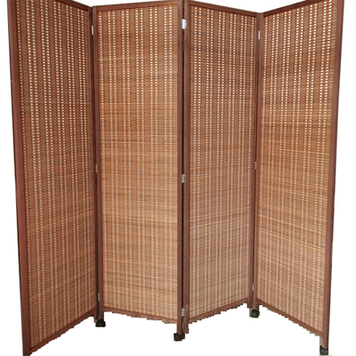 滑轮移动屏风隔断中式复古