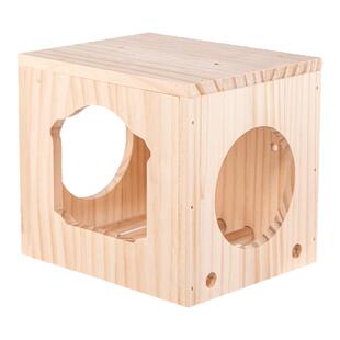 实木鸟窝虎皮牡丹空中楼阁休息平台松木鹦鹉窝鸟屋鸟笼配件玩具