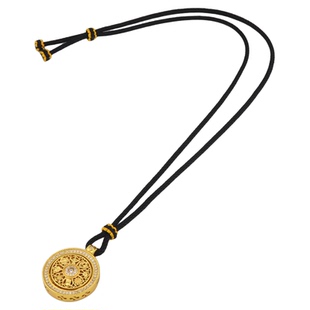 编绳项链绳子八宝罗盘黄金锁吊坠挂绳平安扣免绑编织挂件绳毛衣链